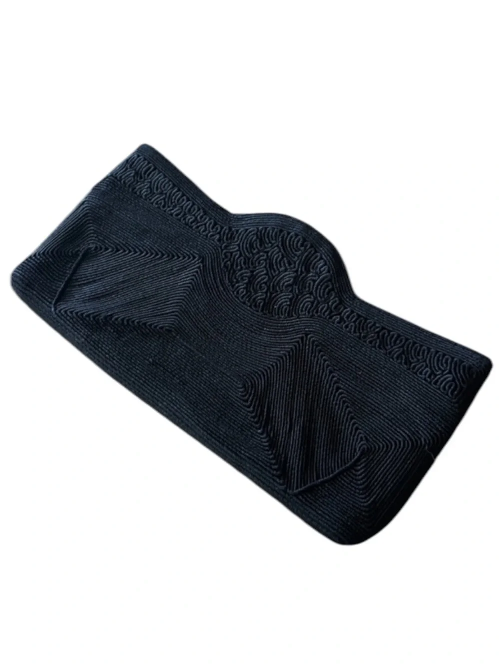 Vintage Black Art Deco CORDE Clutch - Picture 2 of 8